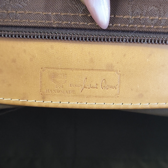 MCM Visetos Brown Coated Canvas Chain Tote Bag | Gold Hardware | Authentic - Picture 7 of 11